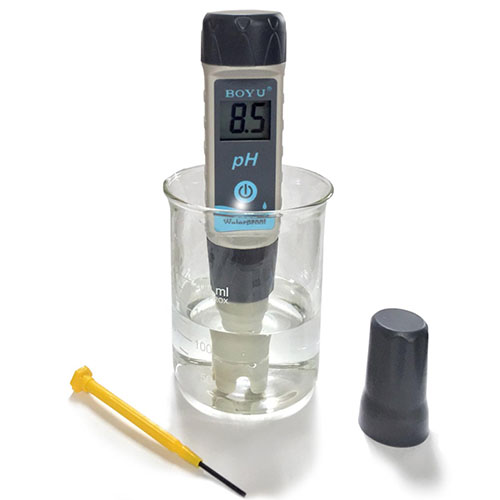Medidor digital de pH da marca BOYU.